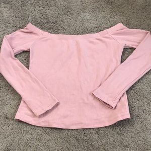 Off the shoulder long sleeve top